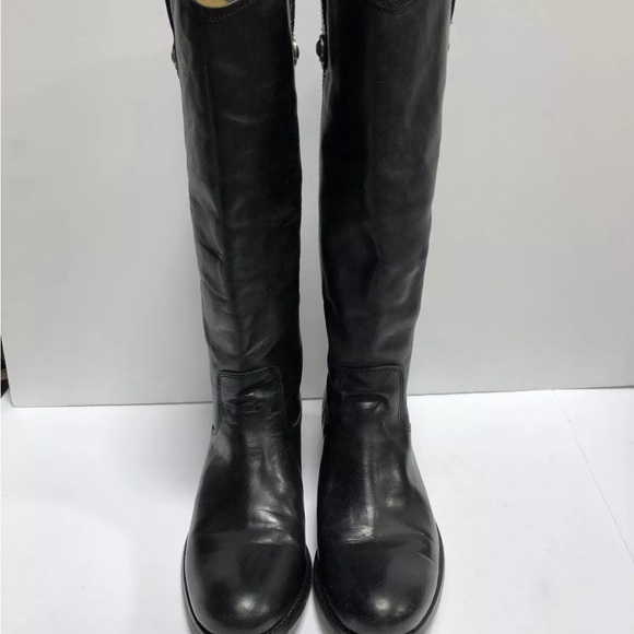 Frye Women’s Melissa Button, Black Leather Boots, Size 8.5M - Picture 3 of 6